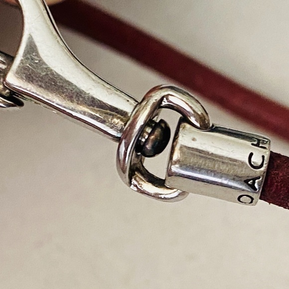 COACH 925 Sterling Silver and Leather Bracelet 7.5" - Picture 13 of 16